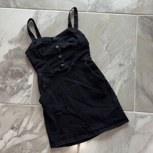 Hollister Black Button-Up Mini Dress